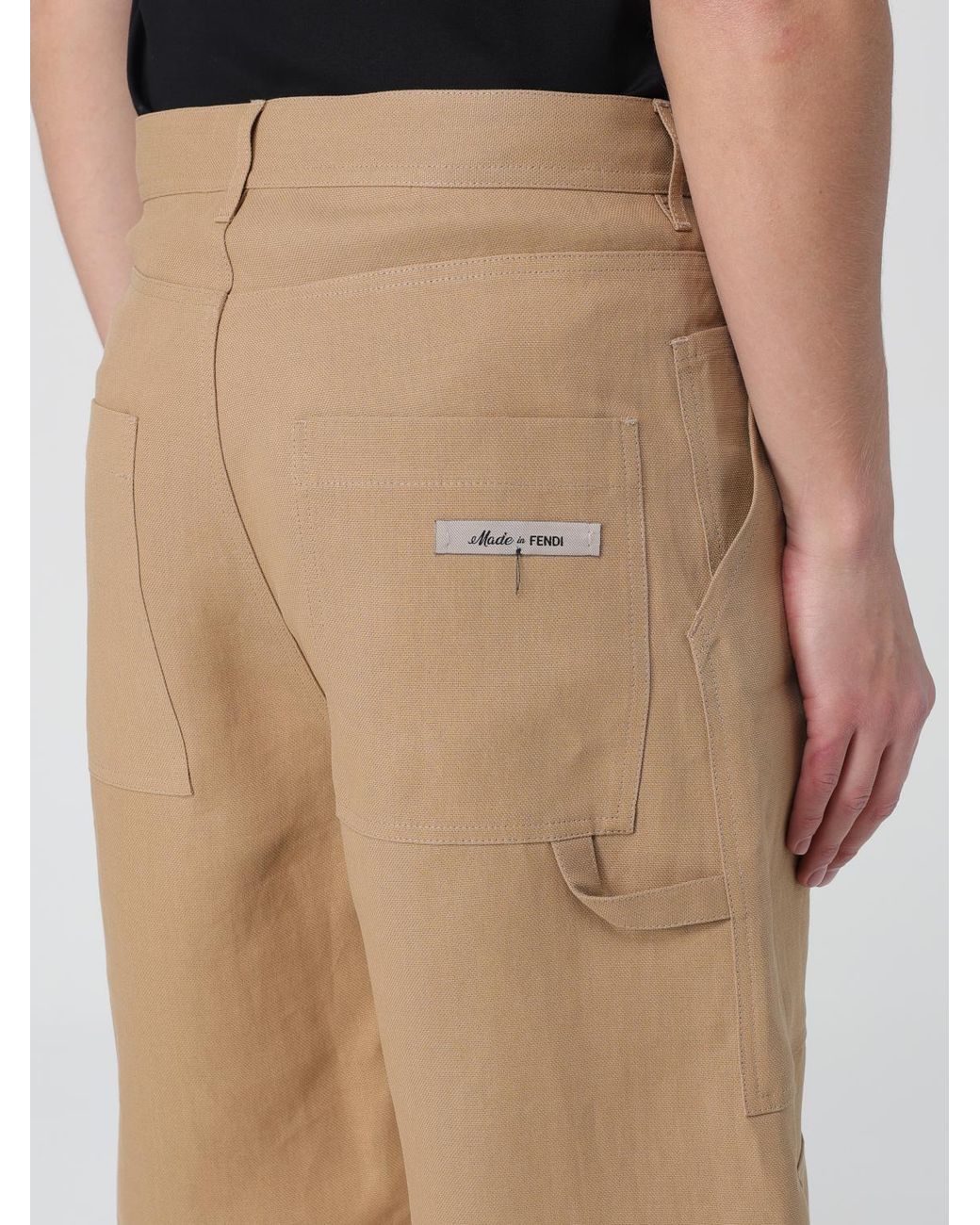 Fendi Natural Paper Canvas Bermuda Shorts For for men