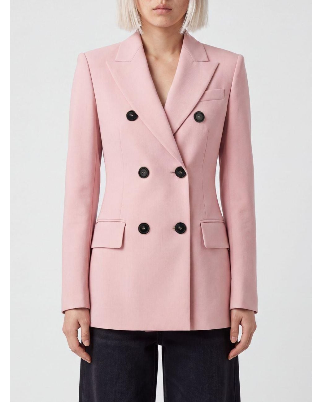 Sportmax Pink Double-Breasted Blazer