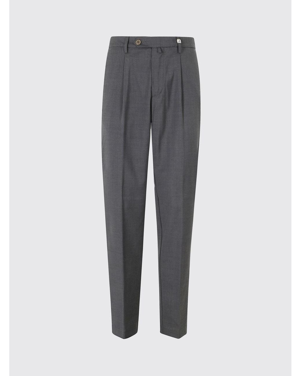 Myths Gray Wool Tailored Trousers for men