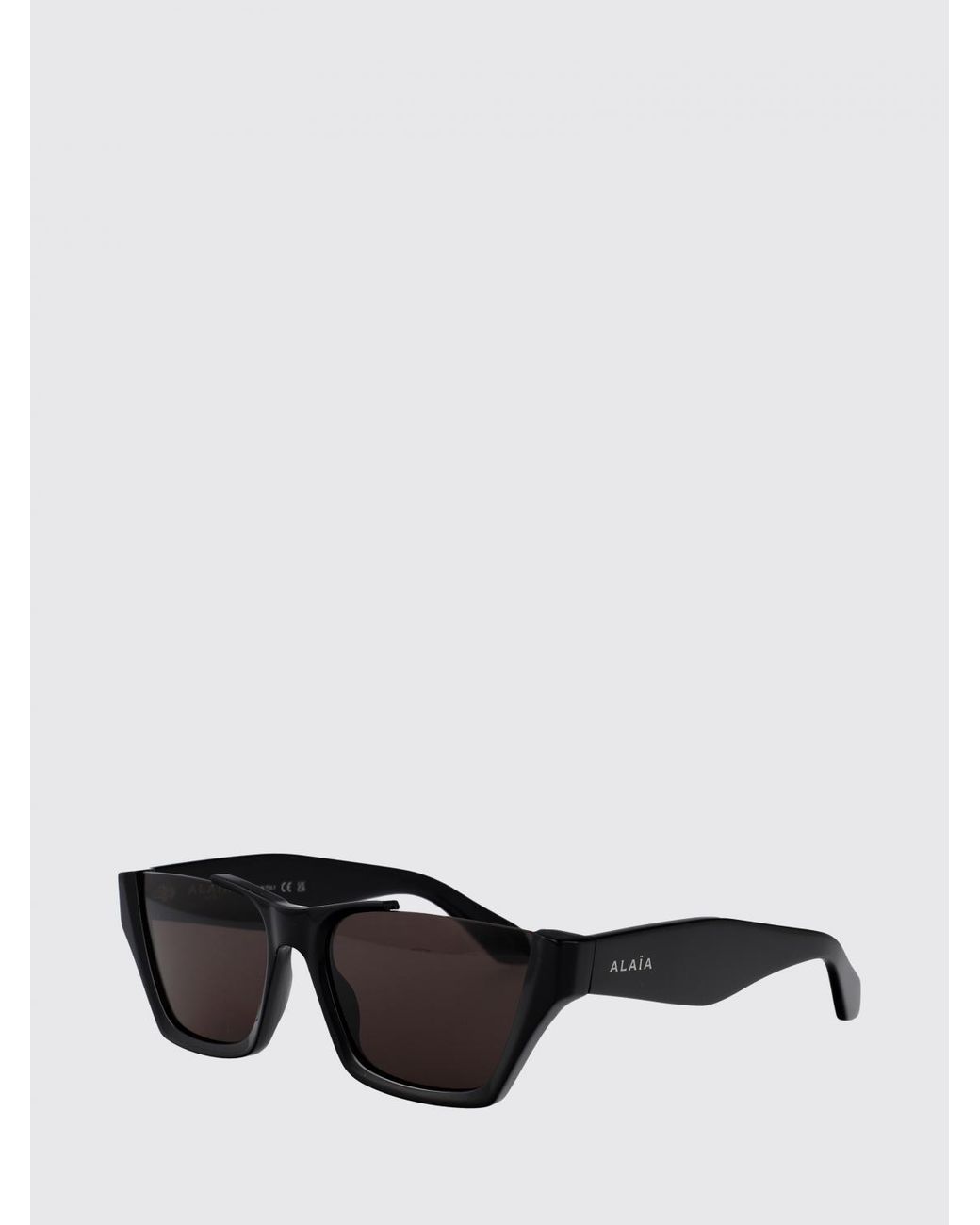 Alaïa White Rectangular Cat-Eye Sunglasses