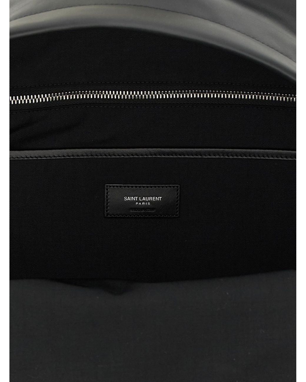 Saint Laurent Black City Leather Backpack for men