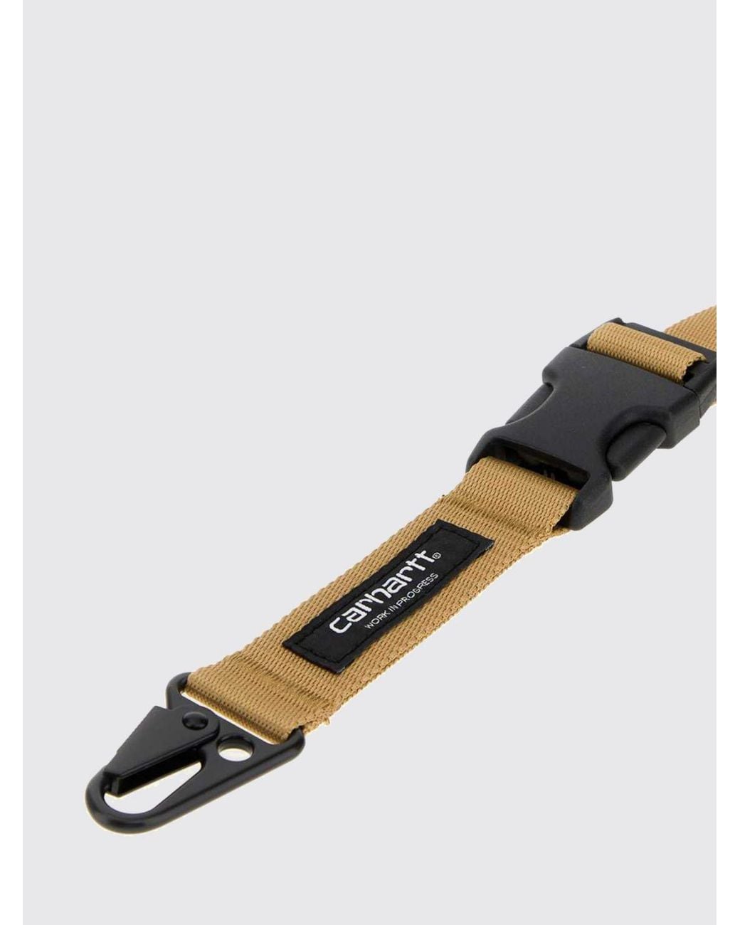 Carhartt White Click Recycled Polyester Lanyard Keychain With Logo for men