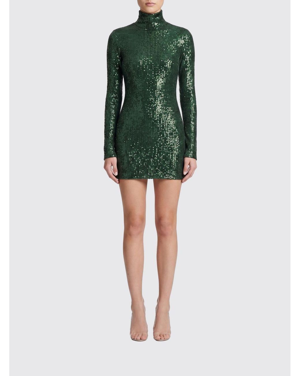 Norma Kamali Green Sequin Mini Dress