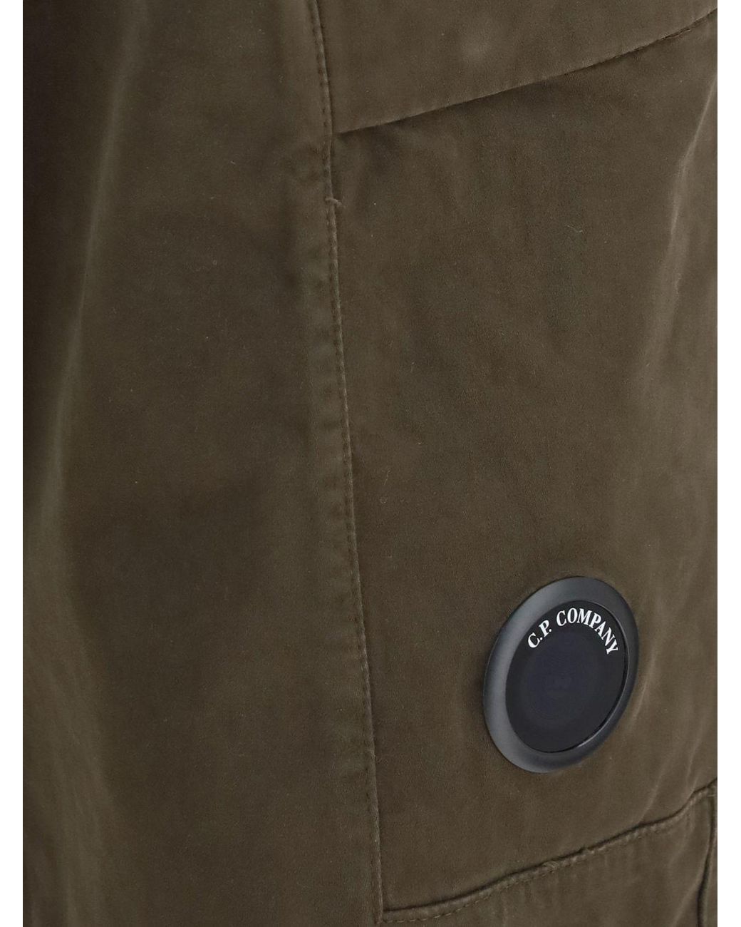 C P Company Brown Straight-Leg Stretch-Cotton Cargo Trousers With Logo for men