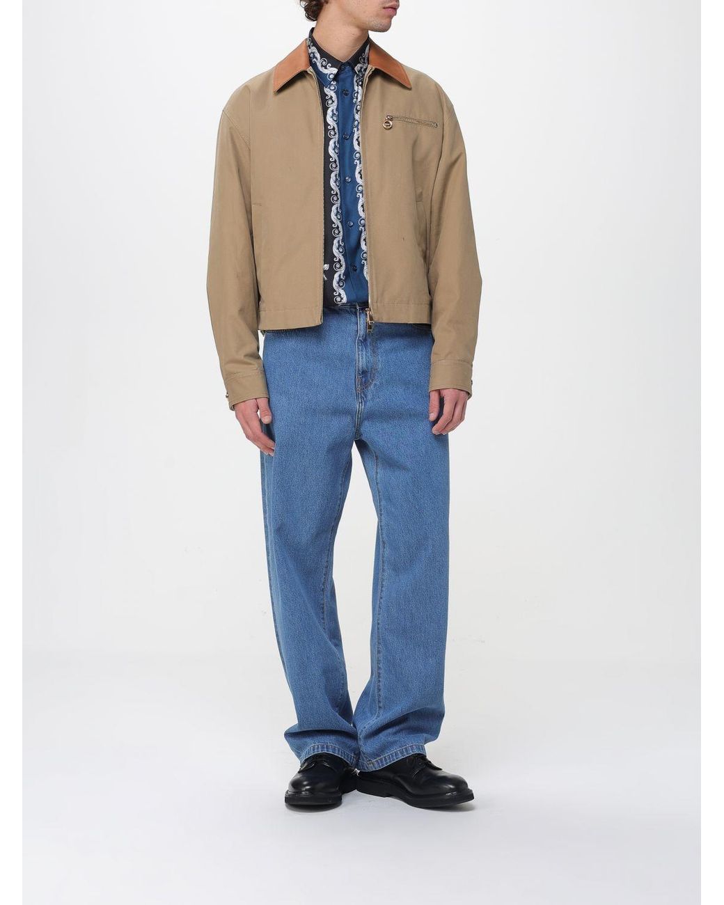 Versace Blue Cotton-Canvas Blouson for men