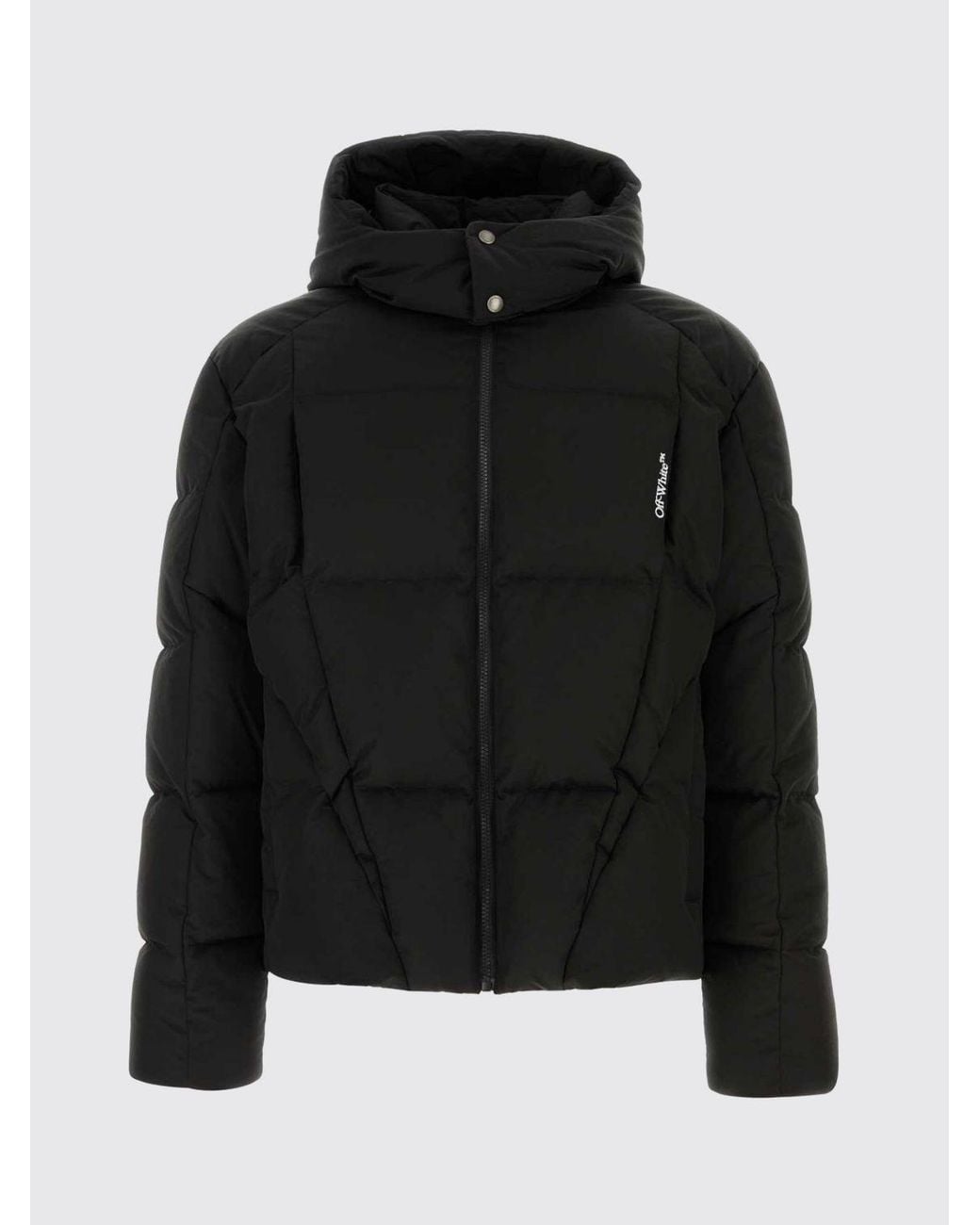 Off-White c/o Virgil Abloh Black Short Quilted Puffer Jacket for men