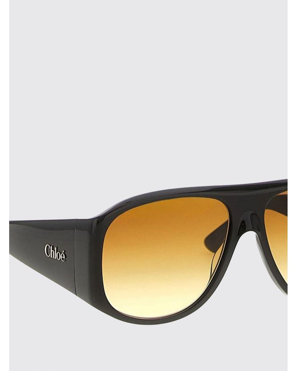 Chloé Brown Chlo&Eacute Rectangular Frame Aviator Sunglasses