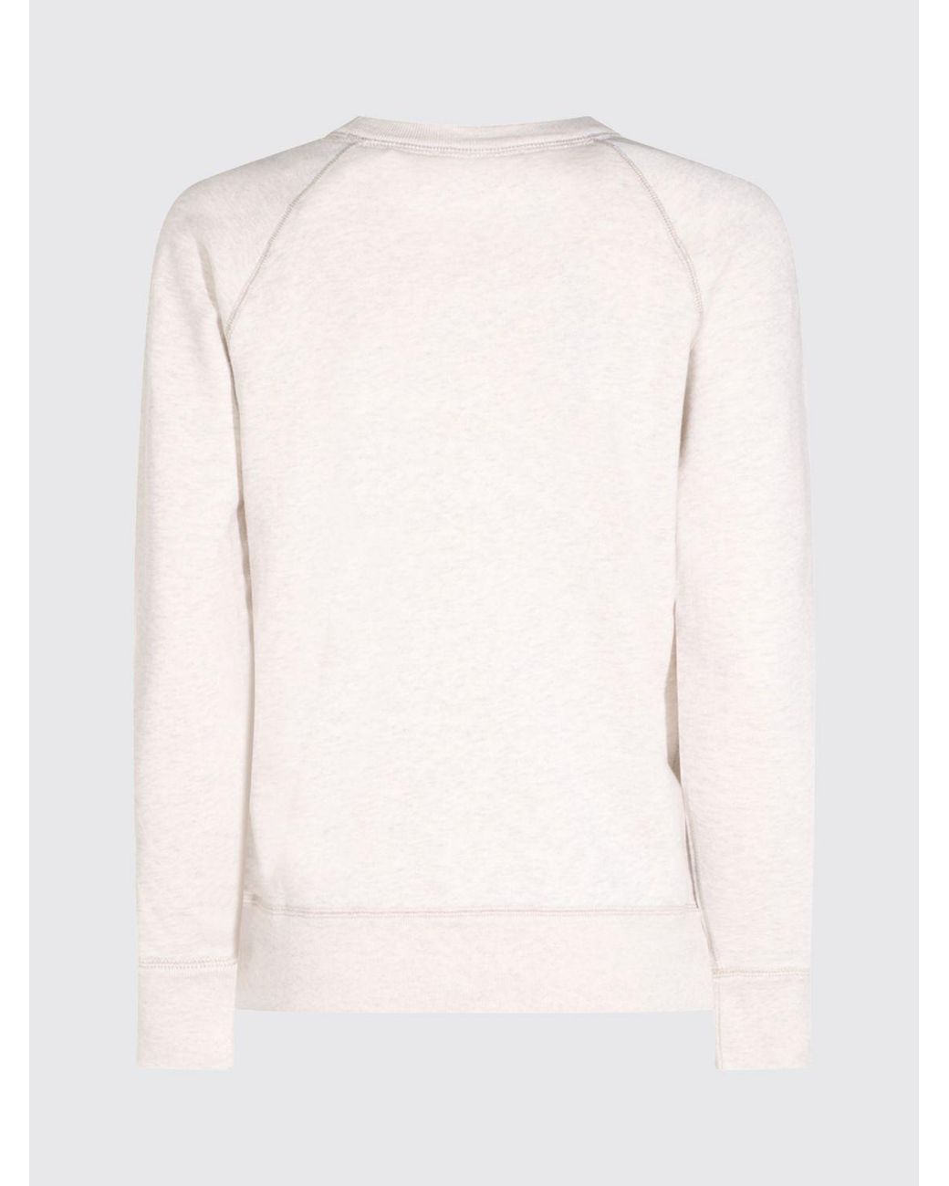 Isabel Marant White Cotton-Blend Crewneck Sweatshirt With Flocked Logo