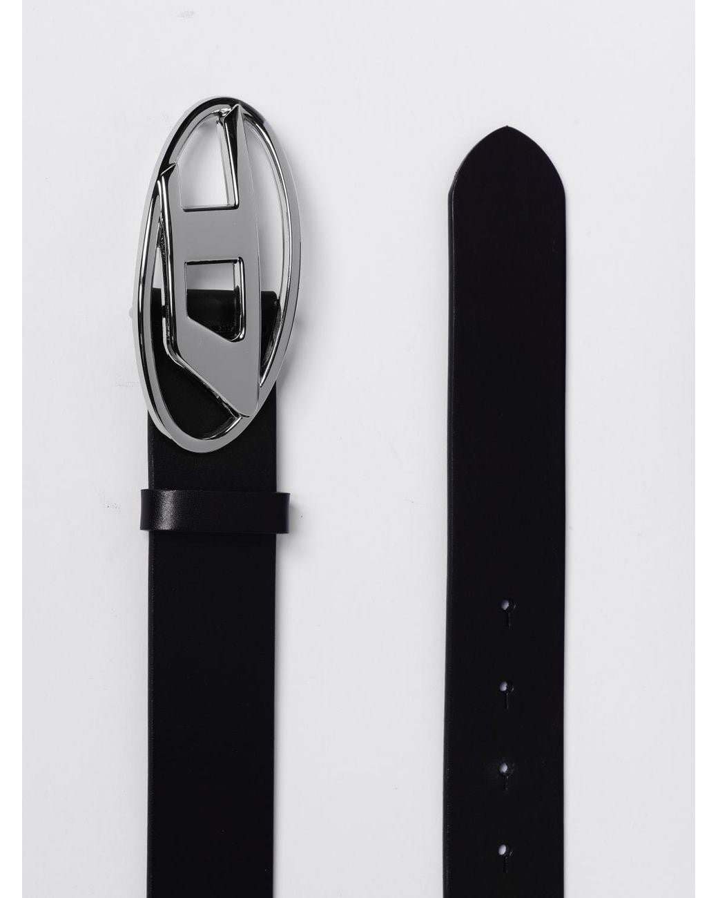 DIESEL Black B-1Dr Leather Belt