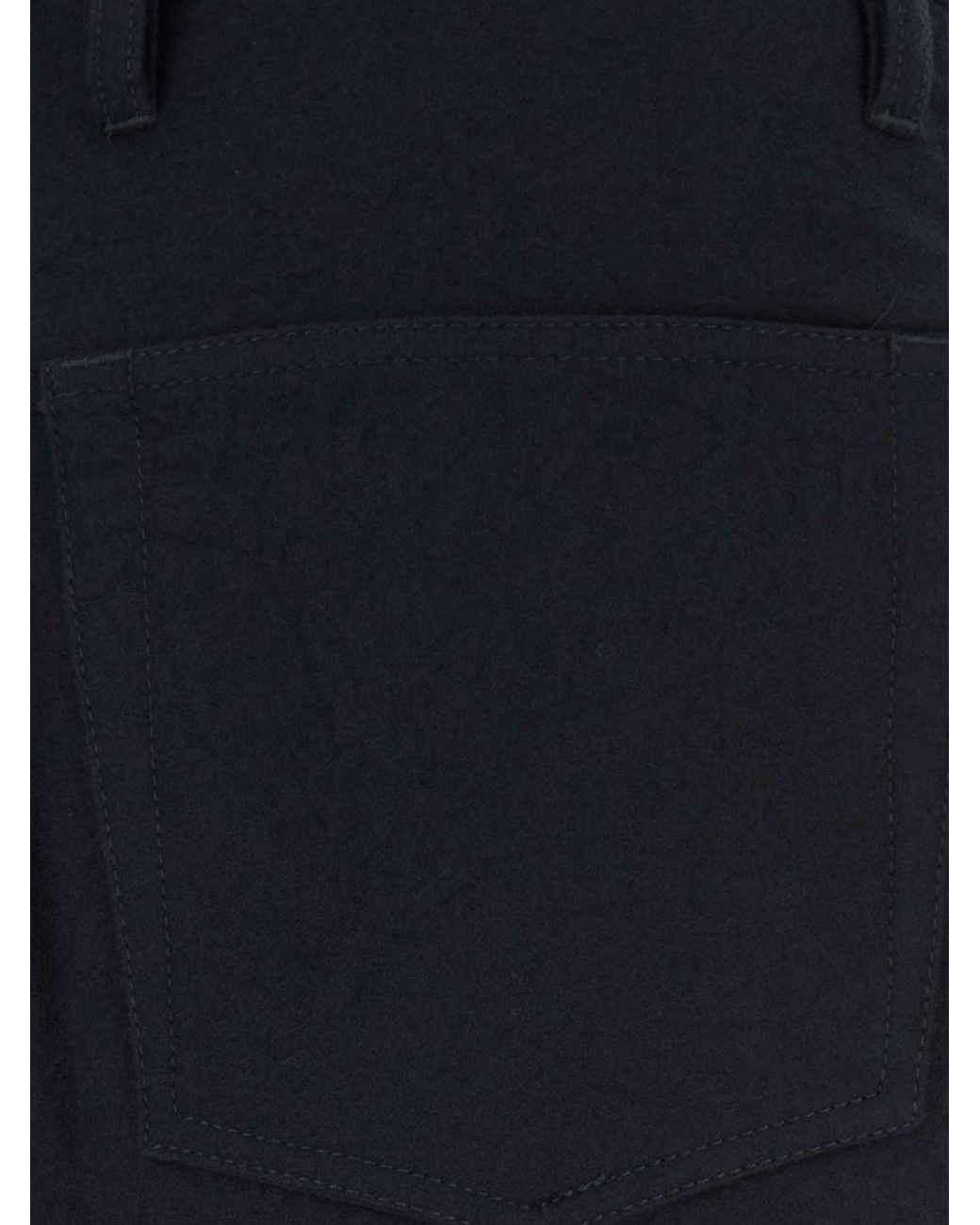 Giorgio Armani Blue Pleated Wide-Leg Trousers for men