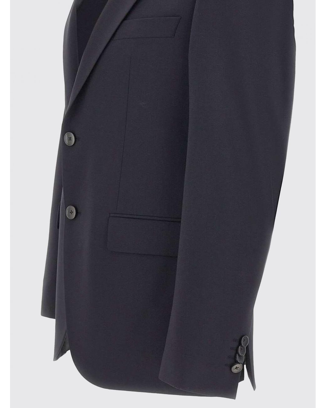 Boss Blue Single-Breasted Virgin Wool Blend Blazer for men