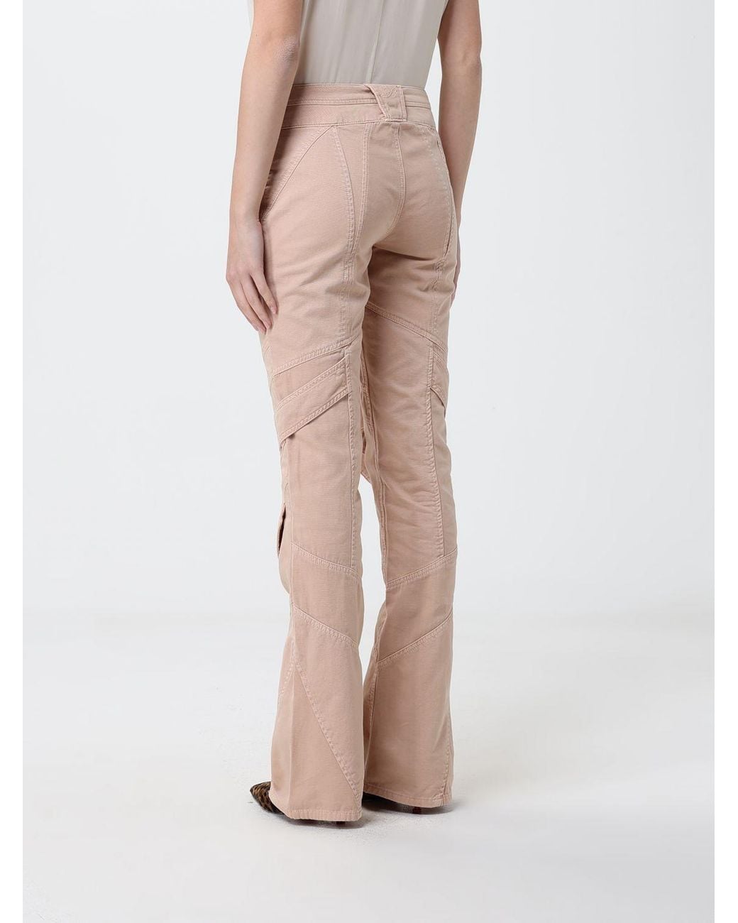 Blumarine Pink Slim Fit Cotton Trousers