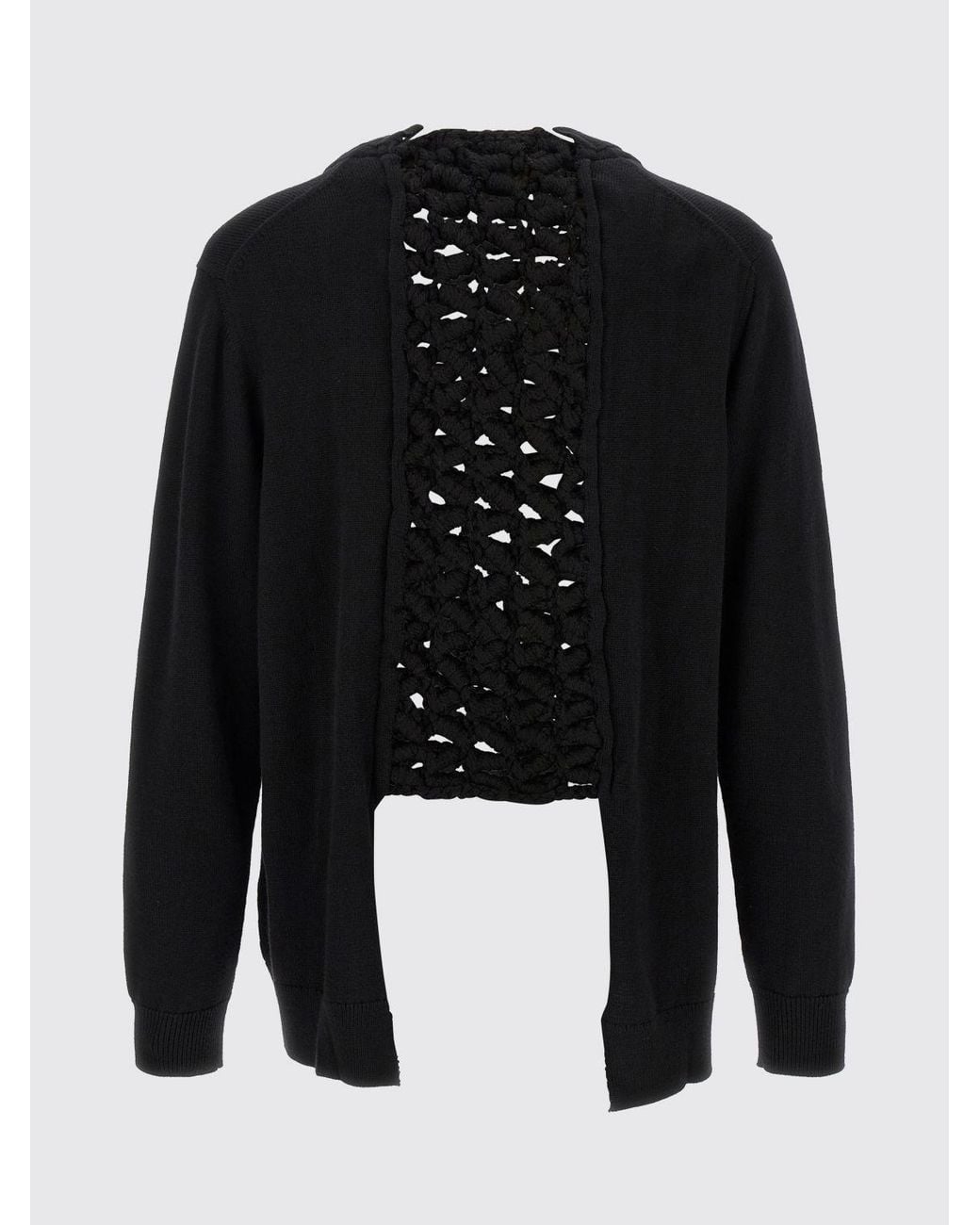 Comme des Garçons Blue Comme Des Gar&Ccedil	Ons Homme Plus Double-Layer Distressed Wool Crewneck Sweater for men