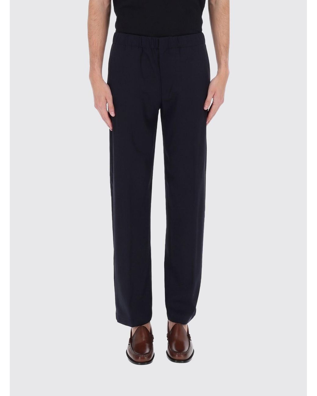 Lardini Blue Virgin Wool Slim Fit Trousers for men