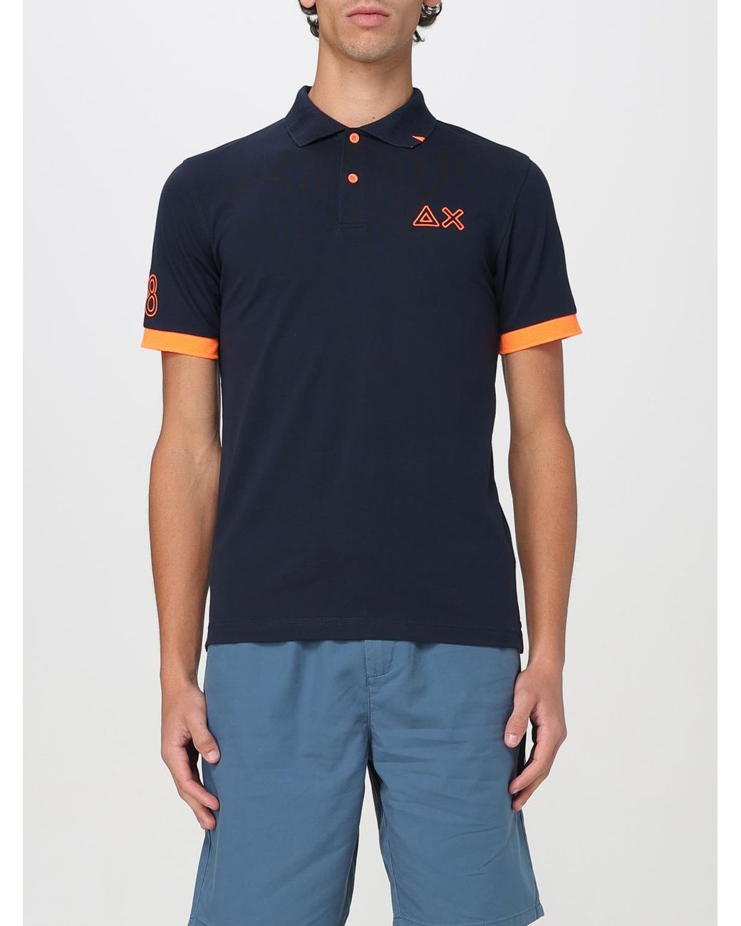 Sun 68 Blue Polo Shirt for men