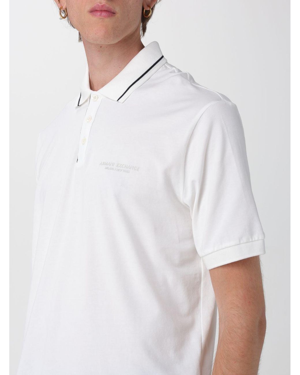 ARMANI EXCHANGE White Polo Shirt for men