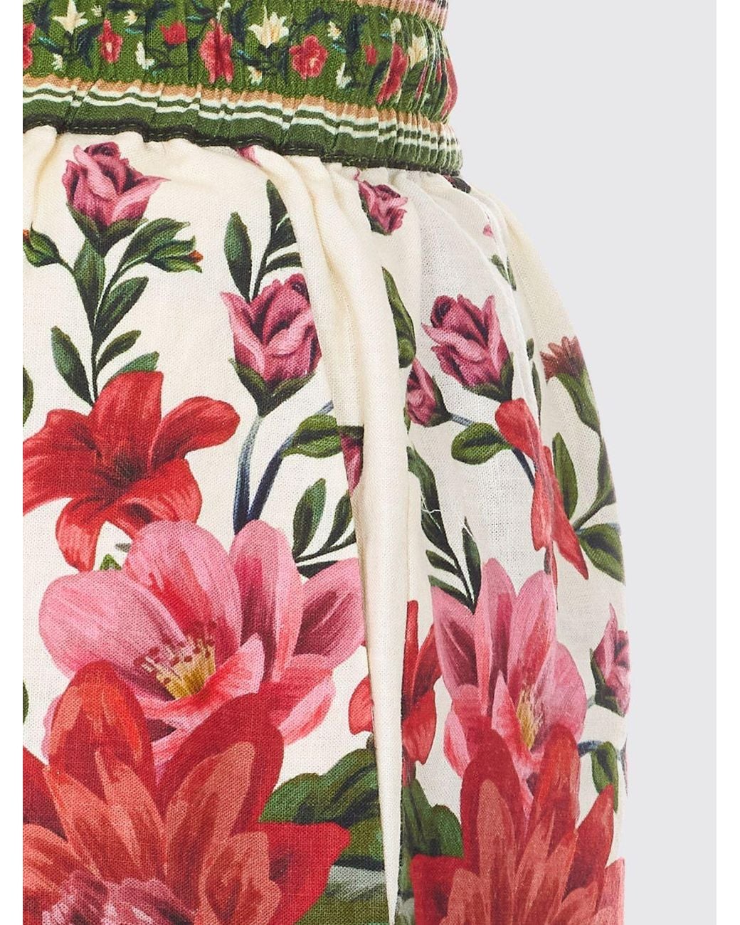 Farm Rio Black Floral Linen Shorts