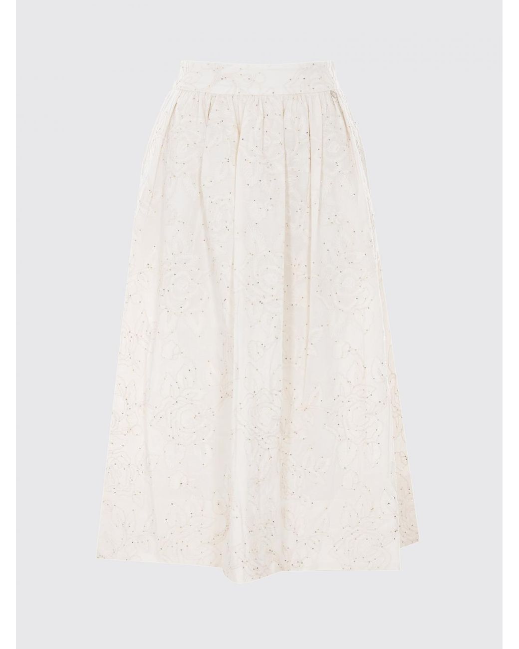 Liu Jo Natural Sangallo Midi Skirt