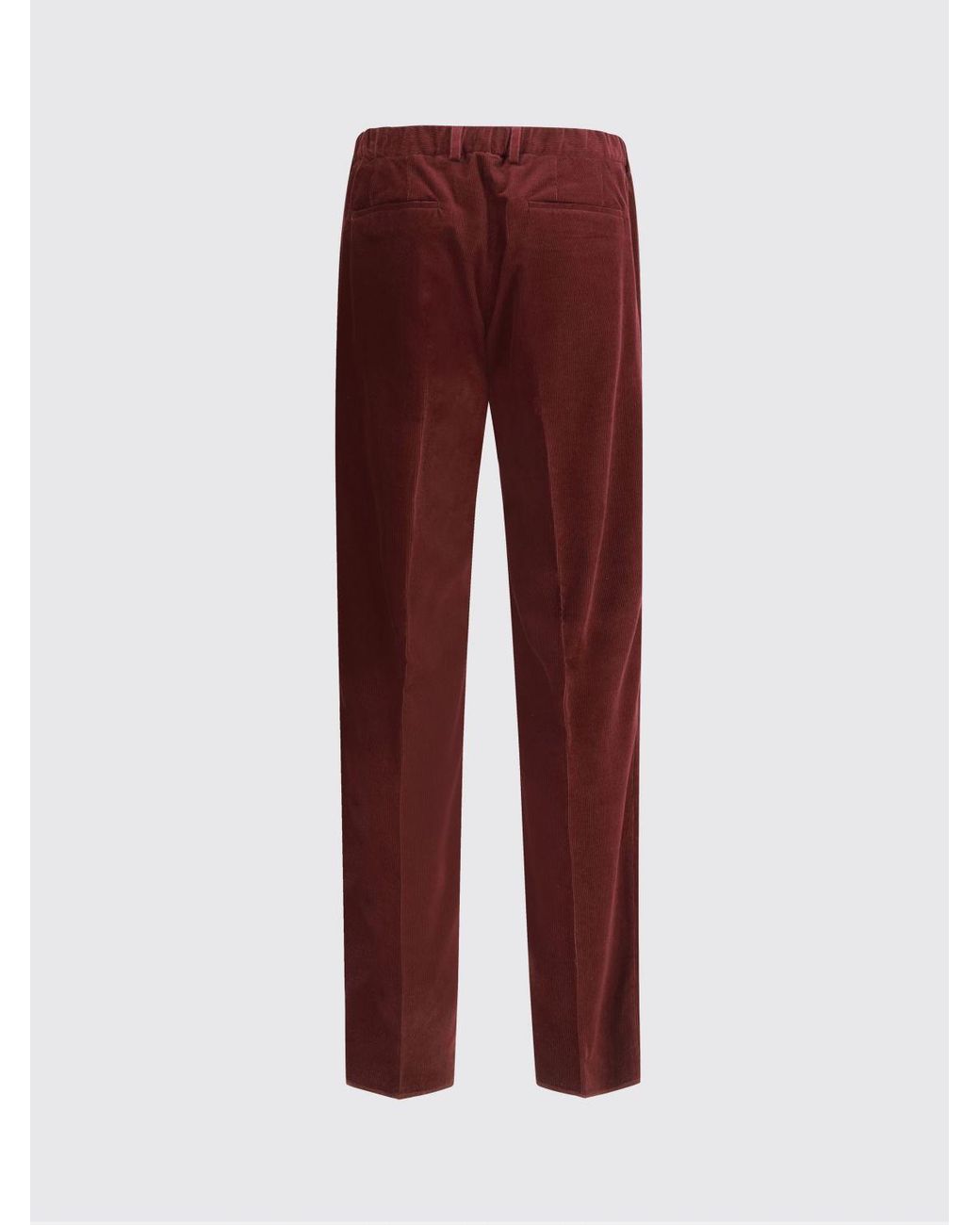 Fendi Red Velvet Trousers for men