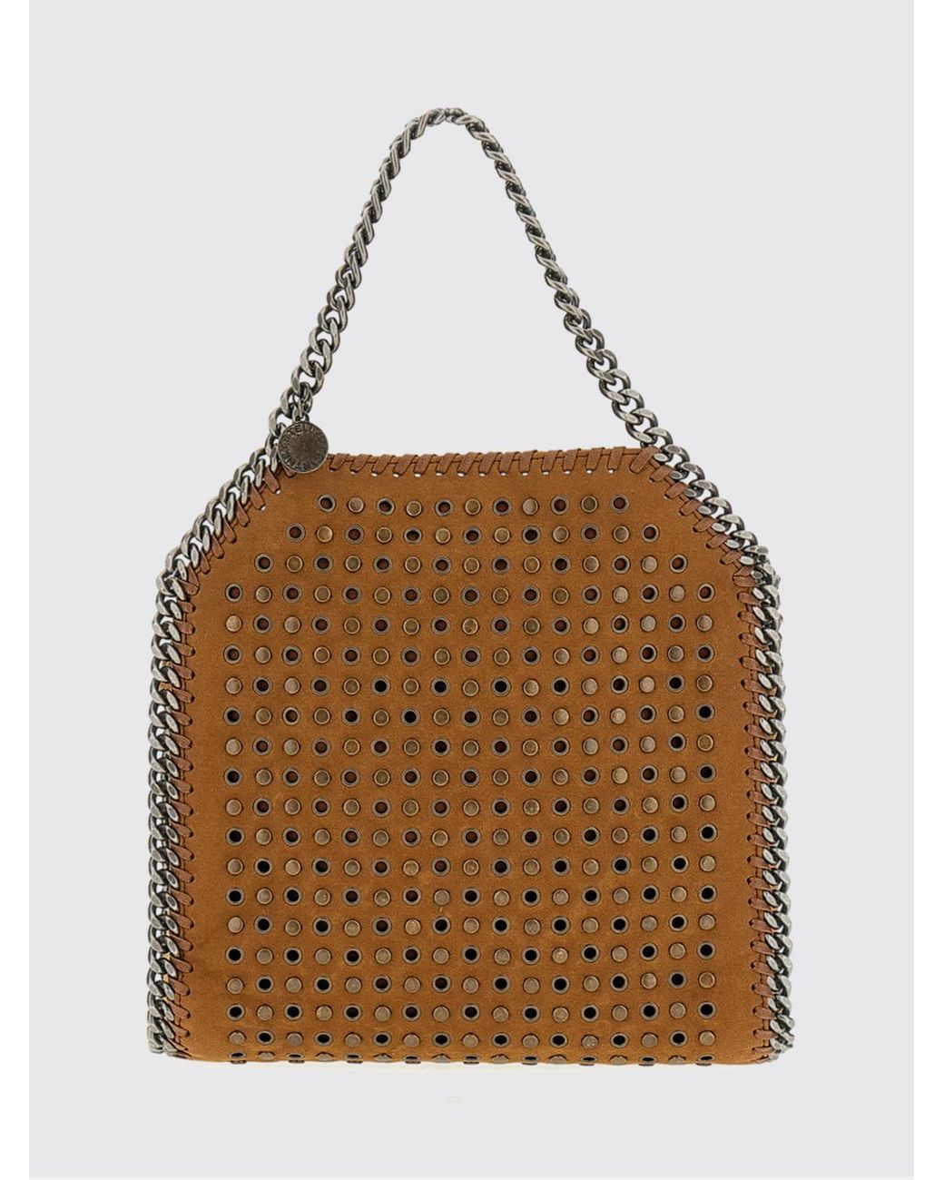 Stella McCartney Brown Falabella Small Alter Mat Handbag With Chain Trims