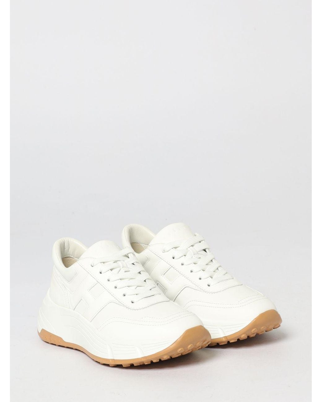 Hogan White H669 Leather Sneakers