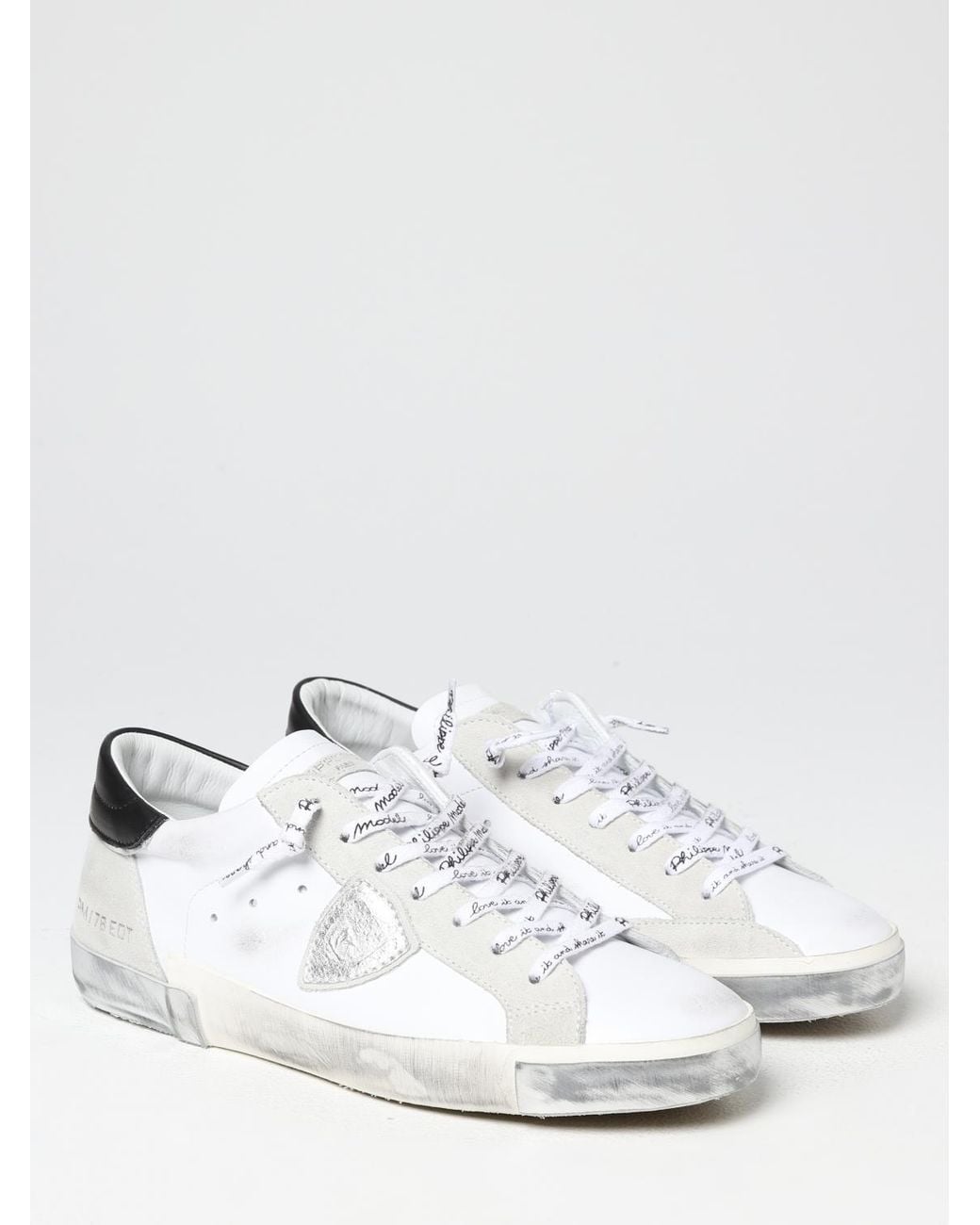 Philippe Model White Trainers for men
