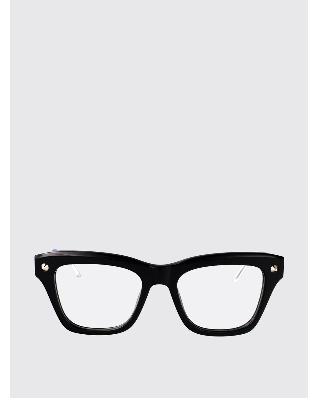 McQueen Black Brille Am0484O Aus Acetat Und Metall