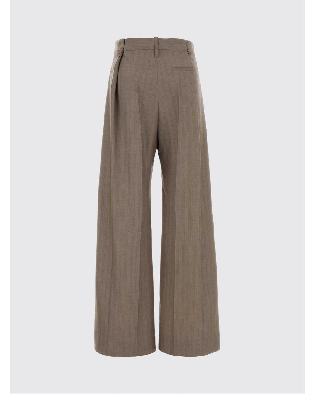 Victoria Beckham Brown Tailored Wide-Leg Pants