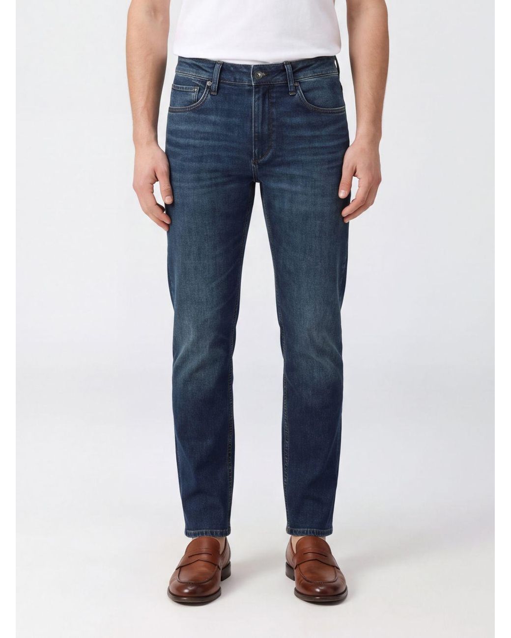Rag & Bone Blue 5-Pocket Straight-Leg Jeans for men
