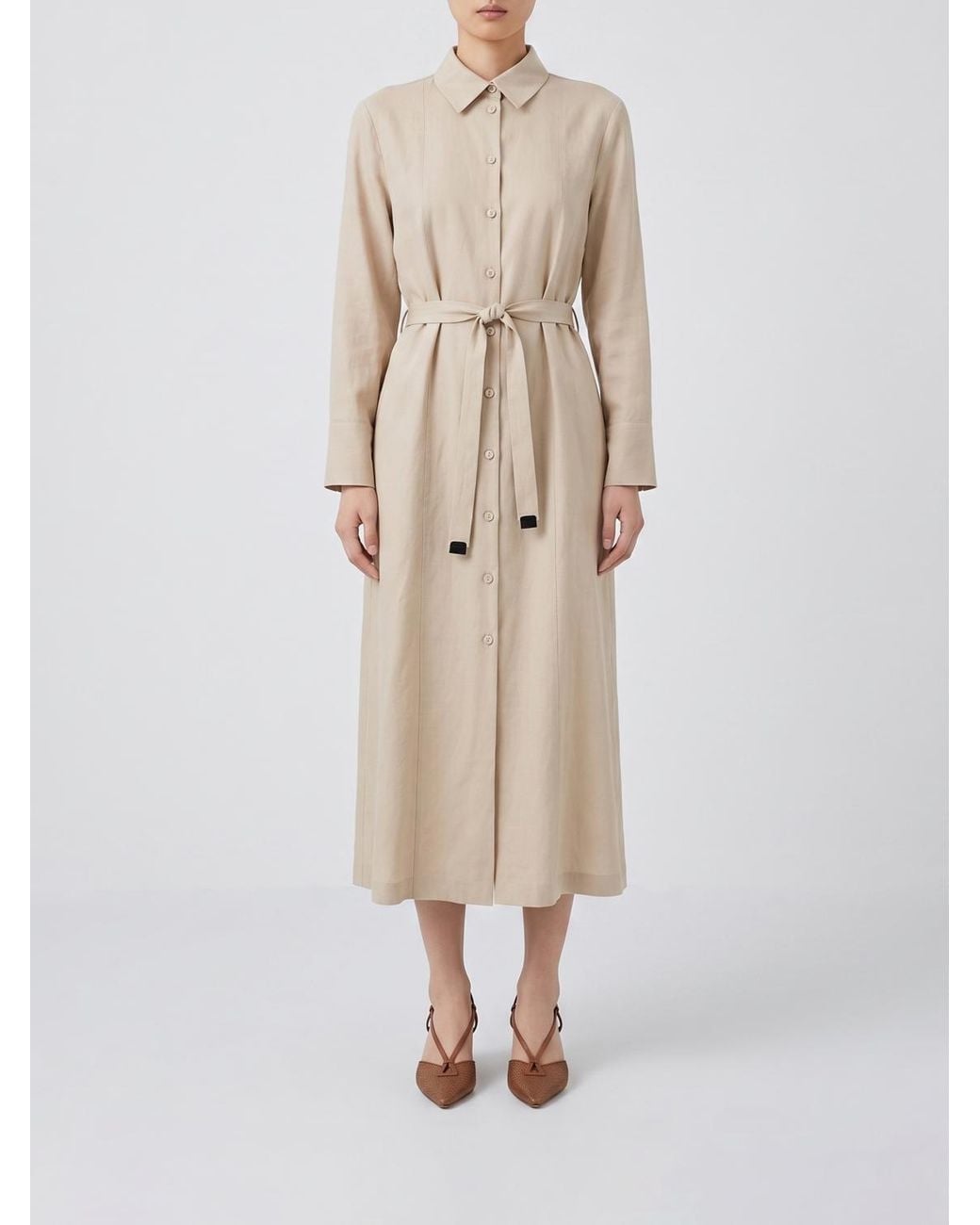 Max Mara Natural Nordica Chemisier Dress