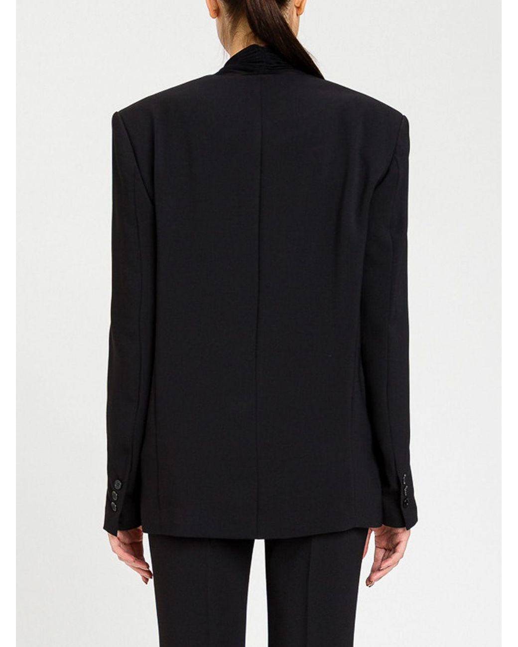 Twinset Black Crêpe Single-Breasted Blazer
