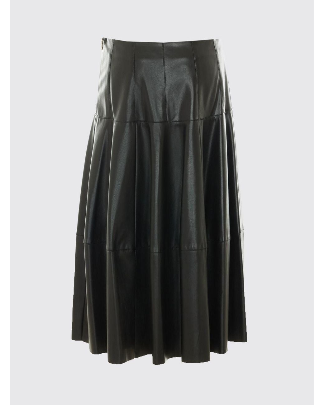 Liu Jo Black High-Waisted A-Line Midi Skirt