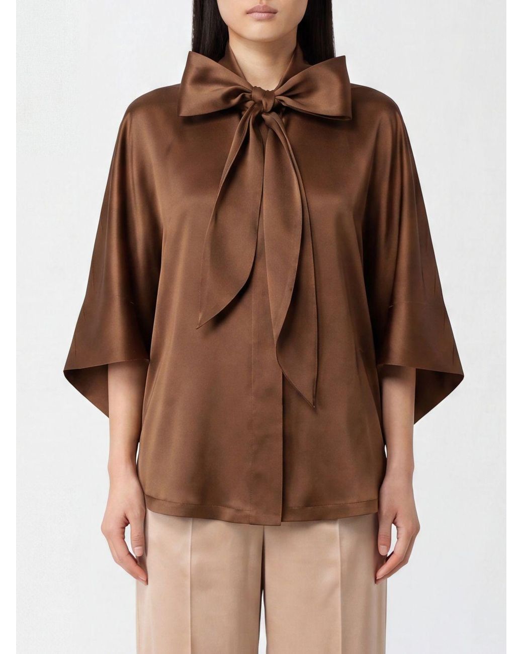 Alberta Ferretti Brown Shirt