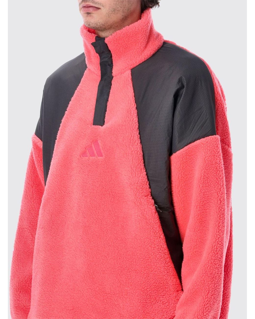 Adidas Originals Pink Terrex Xploric Climawarm High Pile Bicolor Fleece Jacket for men