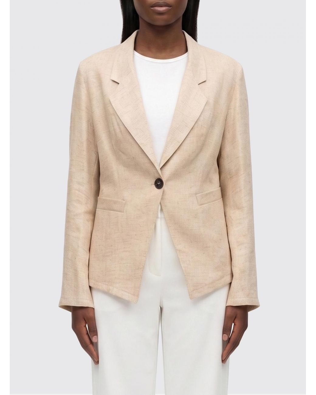 Emporio Armani Natural Linen Blend Blazer