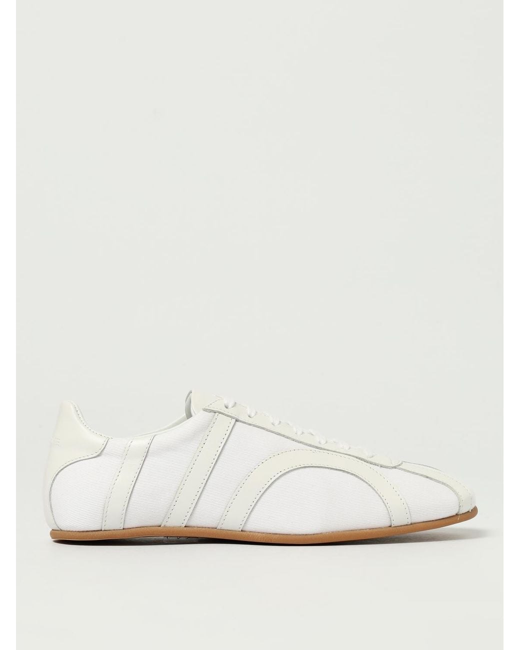 Totême White Canvas Low Top Shoes