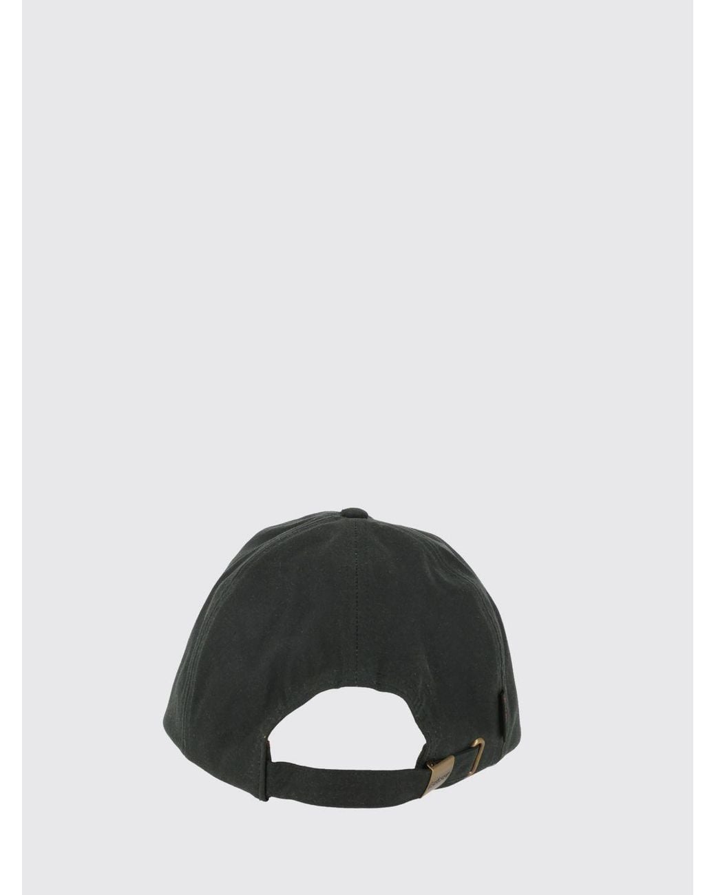 Barbour Black Cotton Baseball Cap With Applied Logo And Adjustable Strap for men
