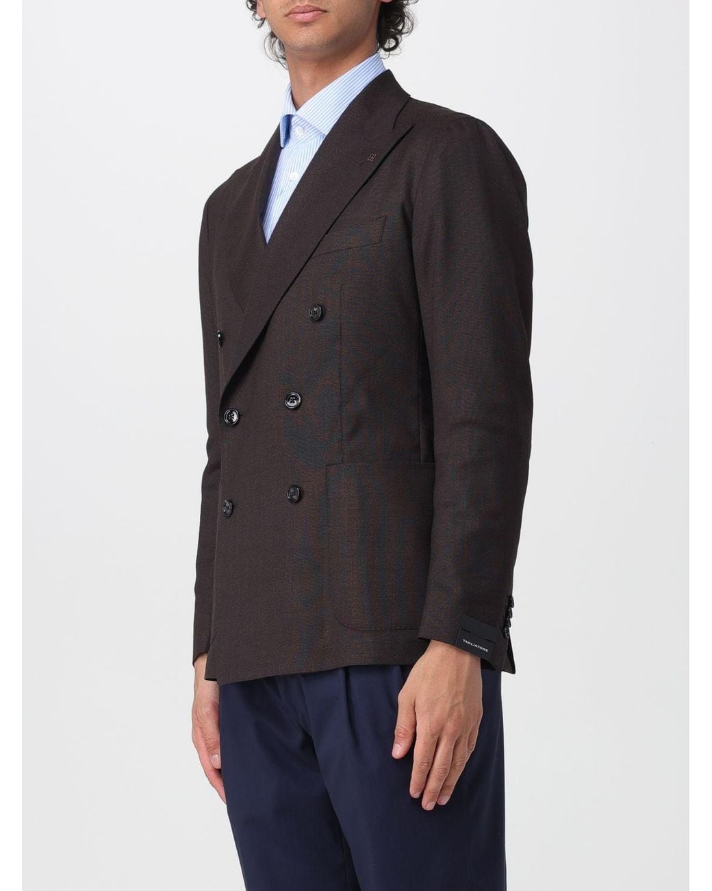 Tagliatore Blue Double Breasted Blazer for men