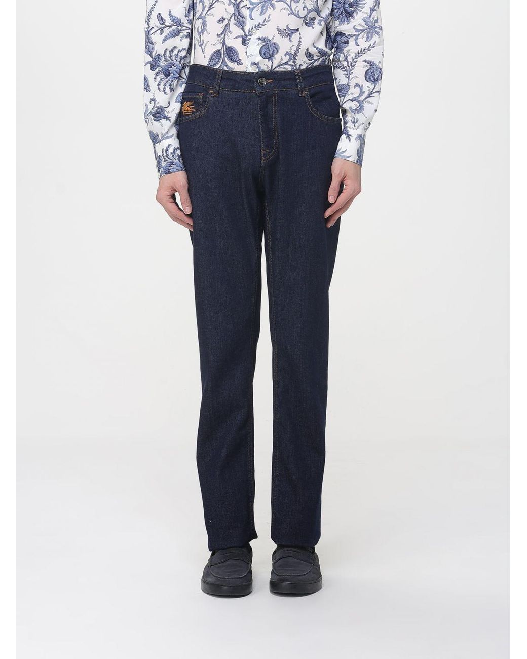 Etro Blue Regular Jeans for men