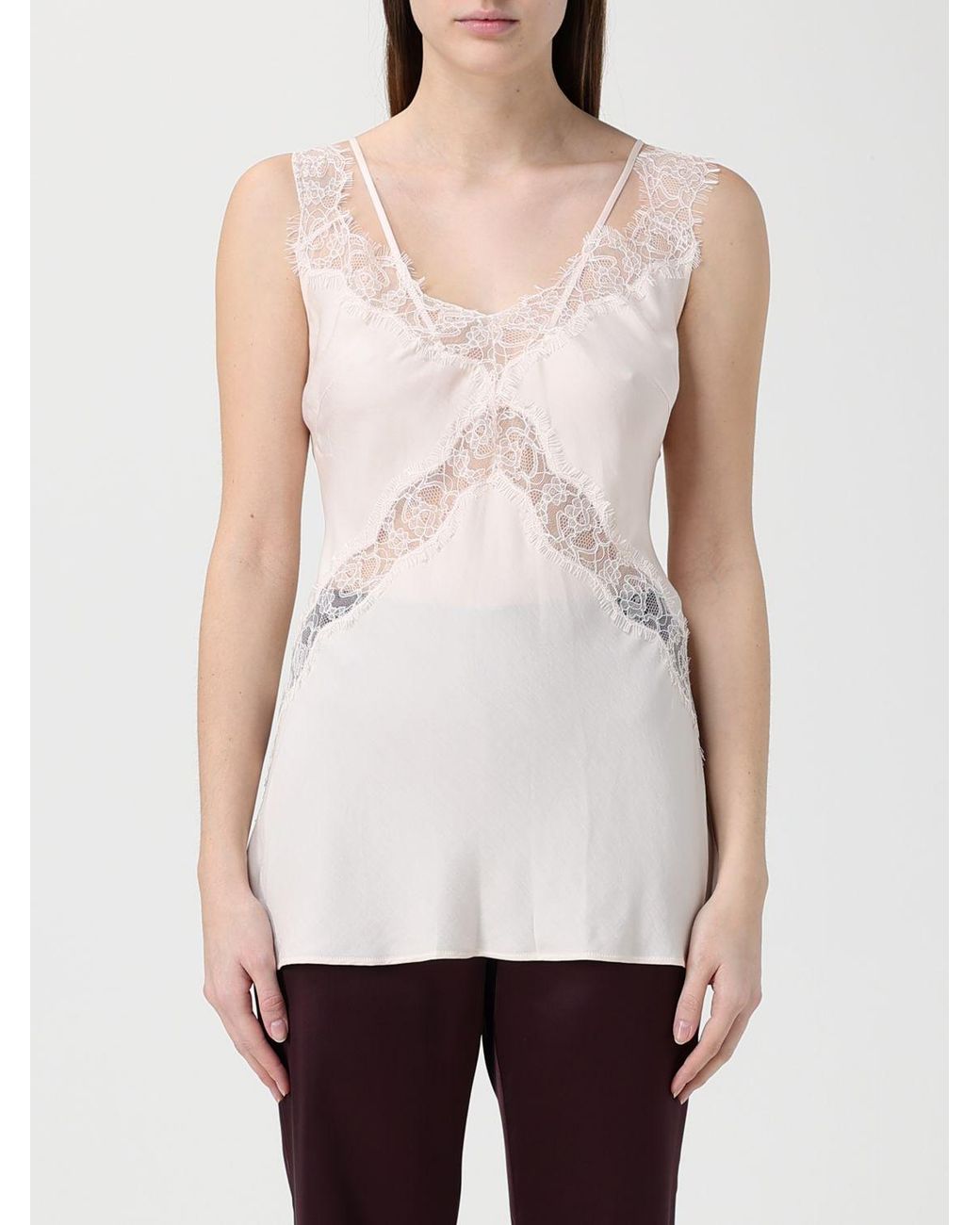Pinko White Lace Top