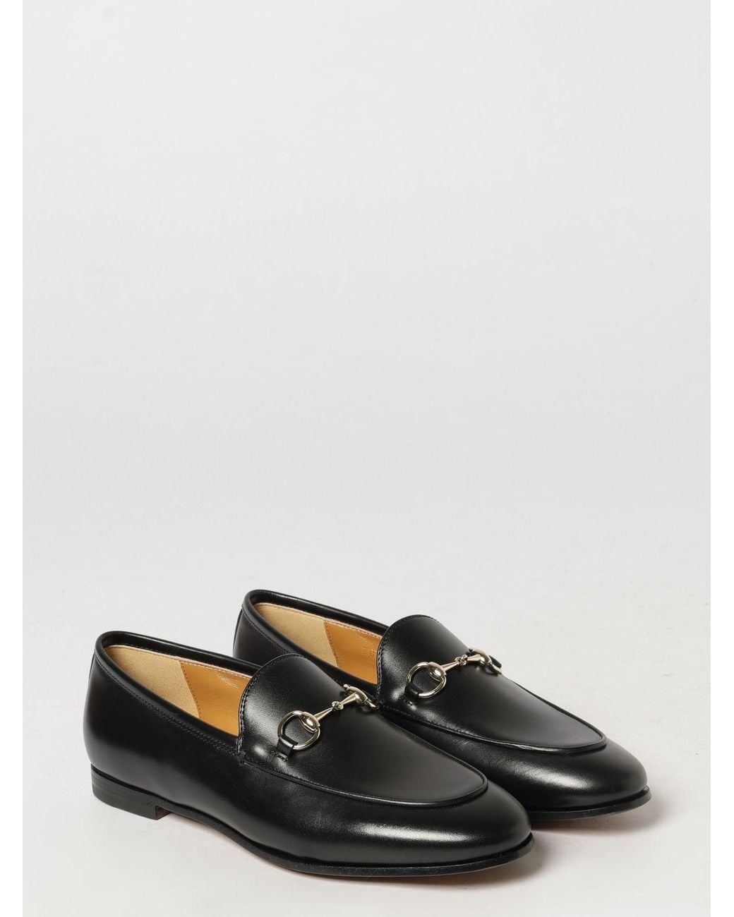 Gucci White Jordaan Horsebit Loafers