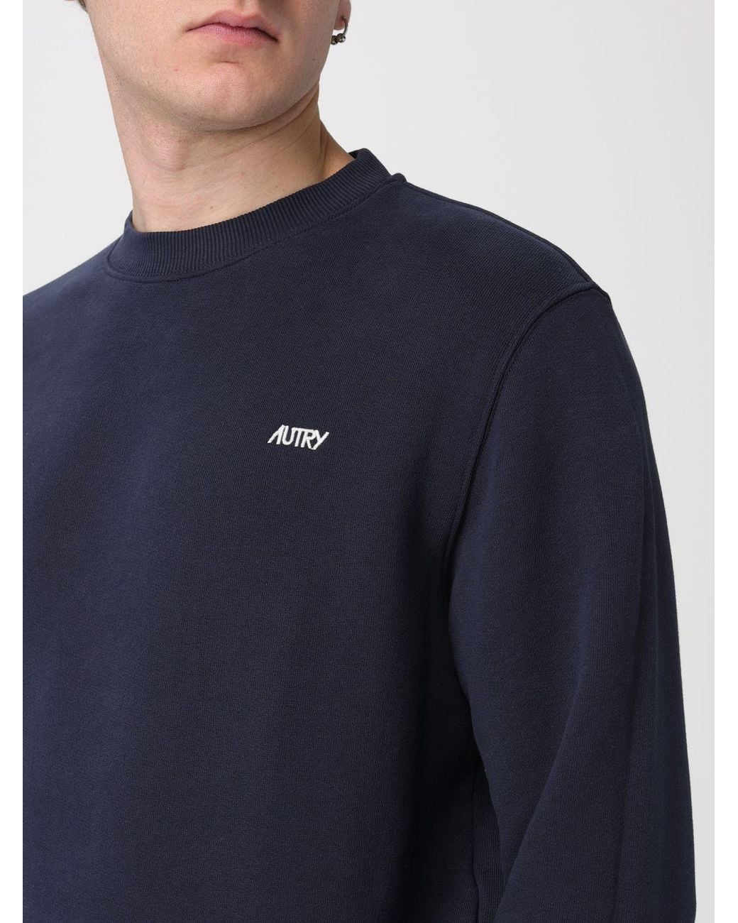 Sudadera De Algodón Con Cuello Redondo Autry de hombre de color Blue