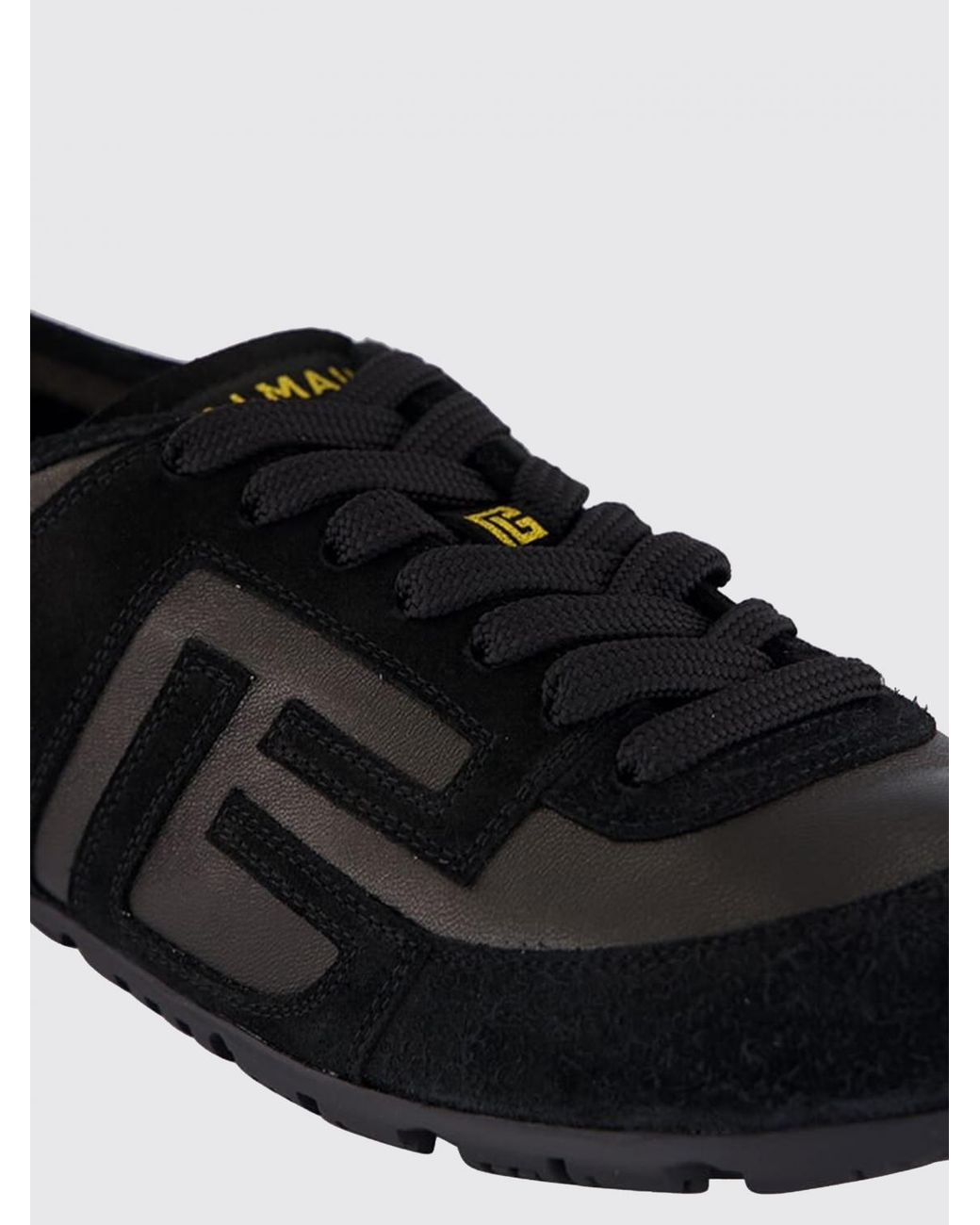 Balmain White Racer 45 Leather Sneakers for men
