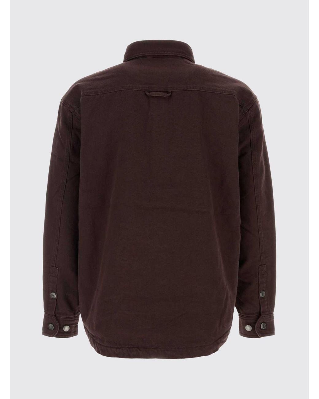 Carhartt Red Cotton Overshirt With Patch Pockets And Dropped Shoulders for men