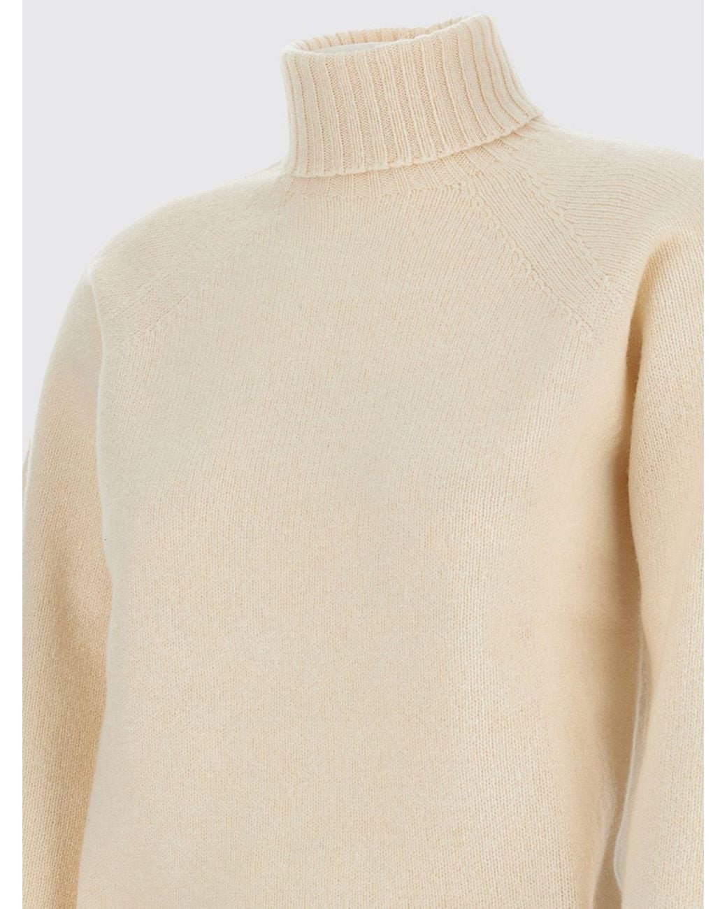 Drumohr Natural Lambswool Turtleneck Jumper With Dropped Shoulders
