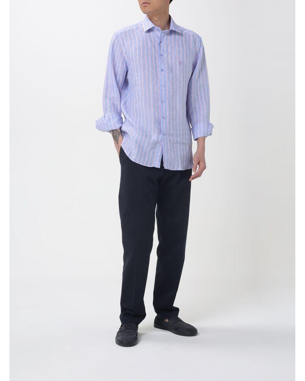 Camicia di Etro in Blue da Uomo