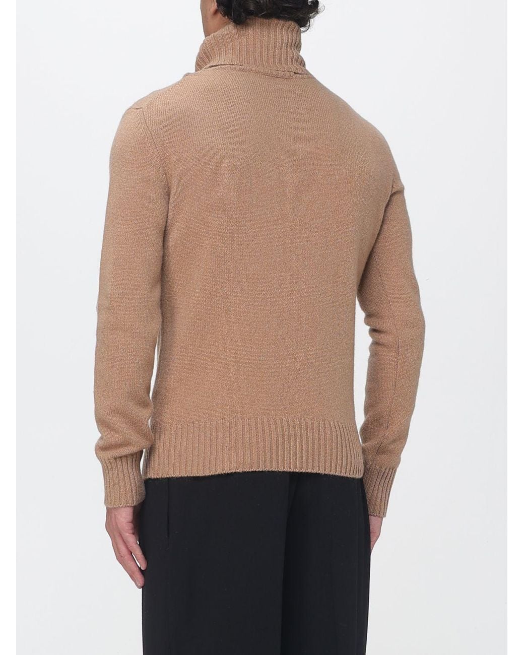 AMI Blue Merino Wool Roll-Neck Jumper With Long Sleeves And Ribbed Trims for men
