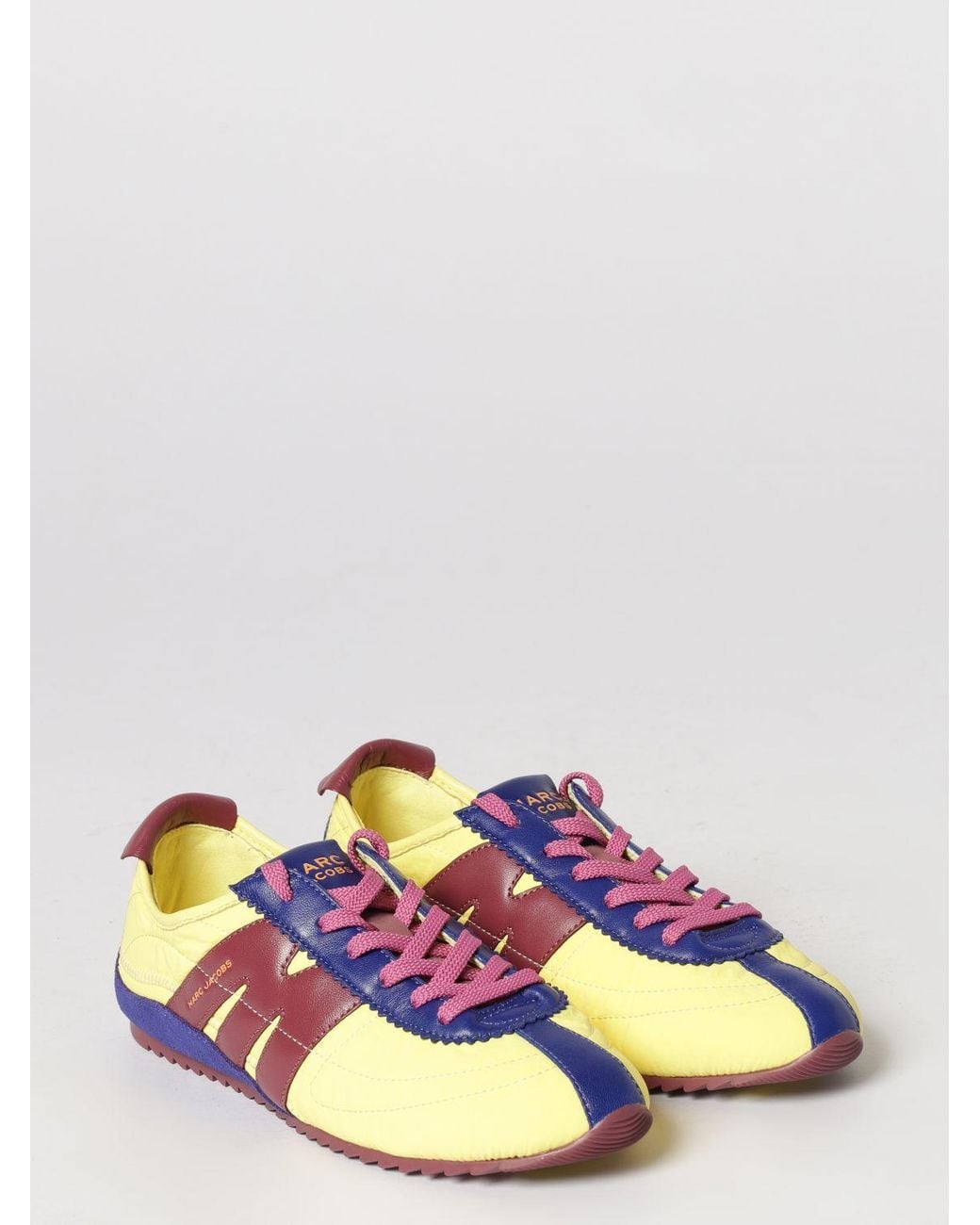 Marc Jacobs Yellow Leather And Nylon The 400 Bleecker Runner Sneakers