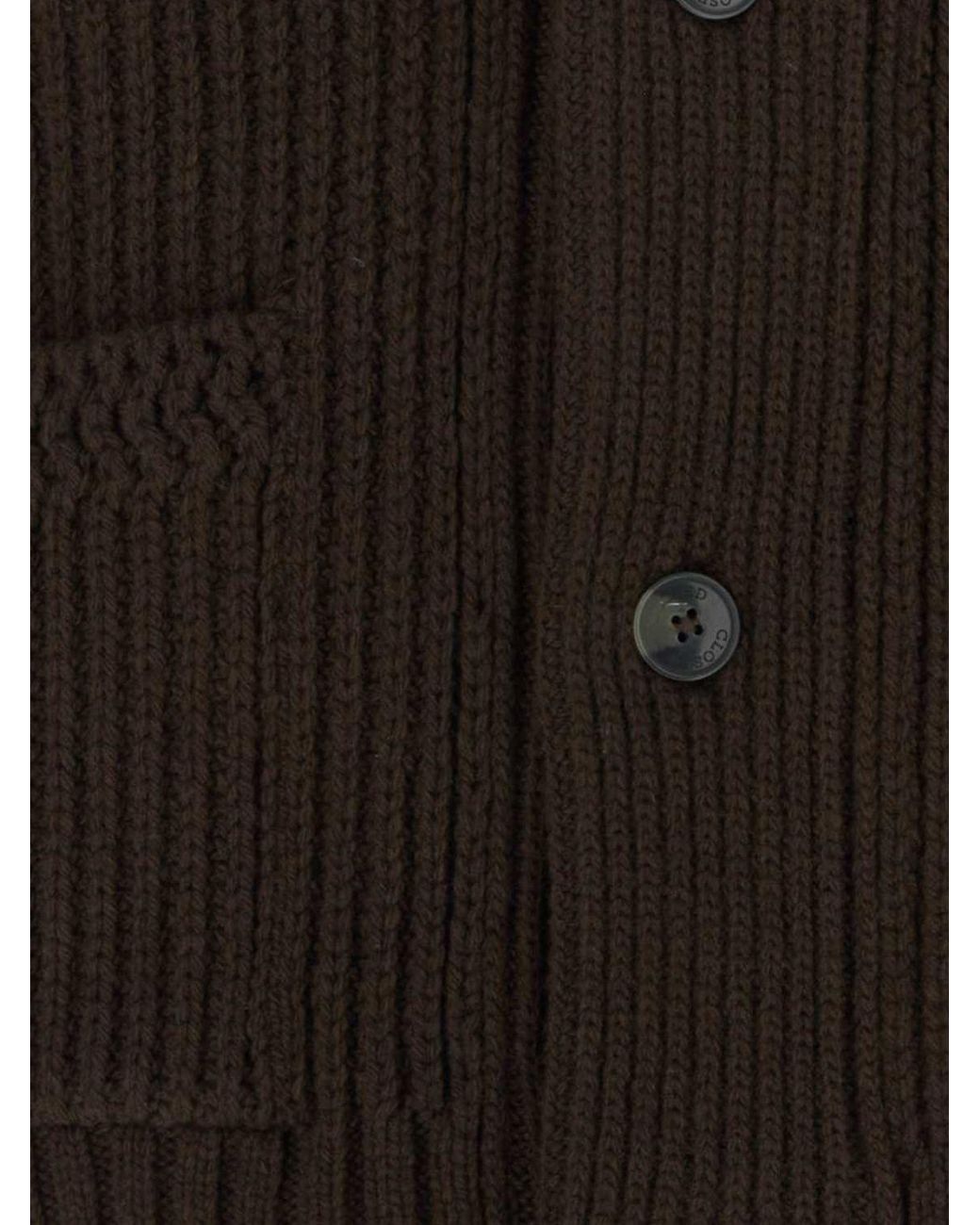 Closed Black Shawl Collar Cardigan for men