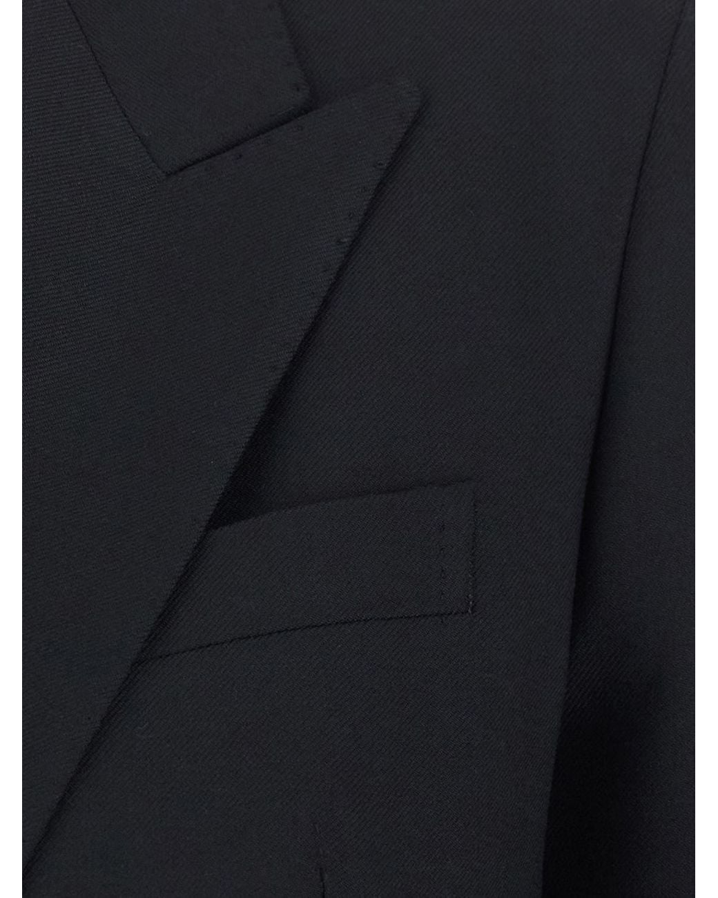 Tagliatore Blue Double-Breasted Wool Blend Blazer With Classic Lapels